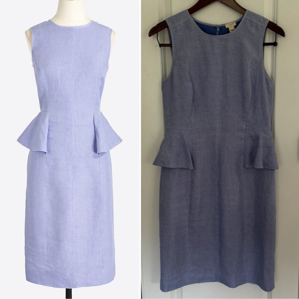 J. Crew Peplum Linen Dress